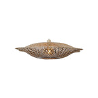 Suspension Madura bambou naturel et brun 87 cm E27