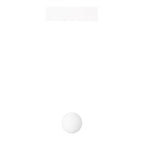 Suspension Magnetic globe opale blanche