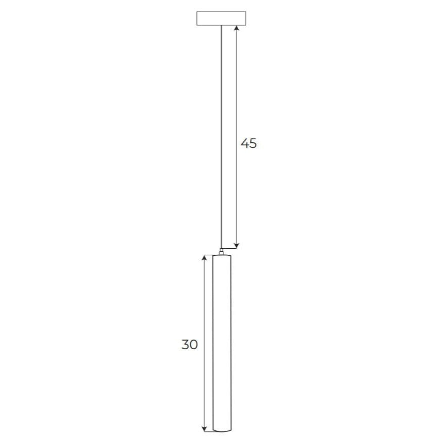Suspension Magnetic spot fin noire Dali, vue 3