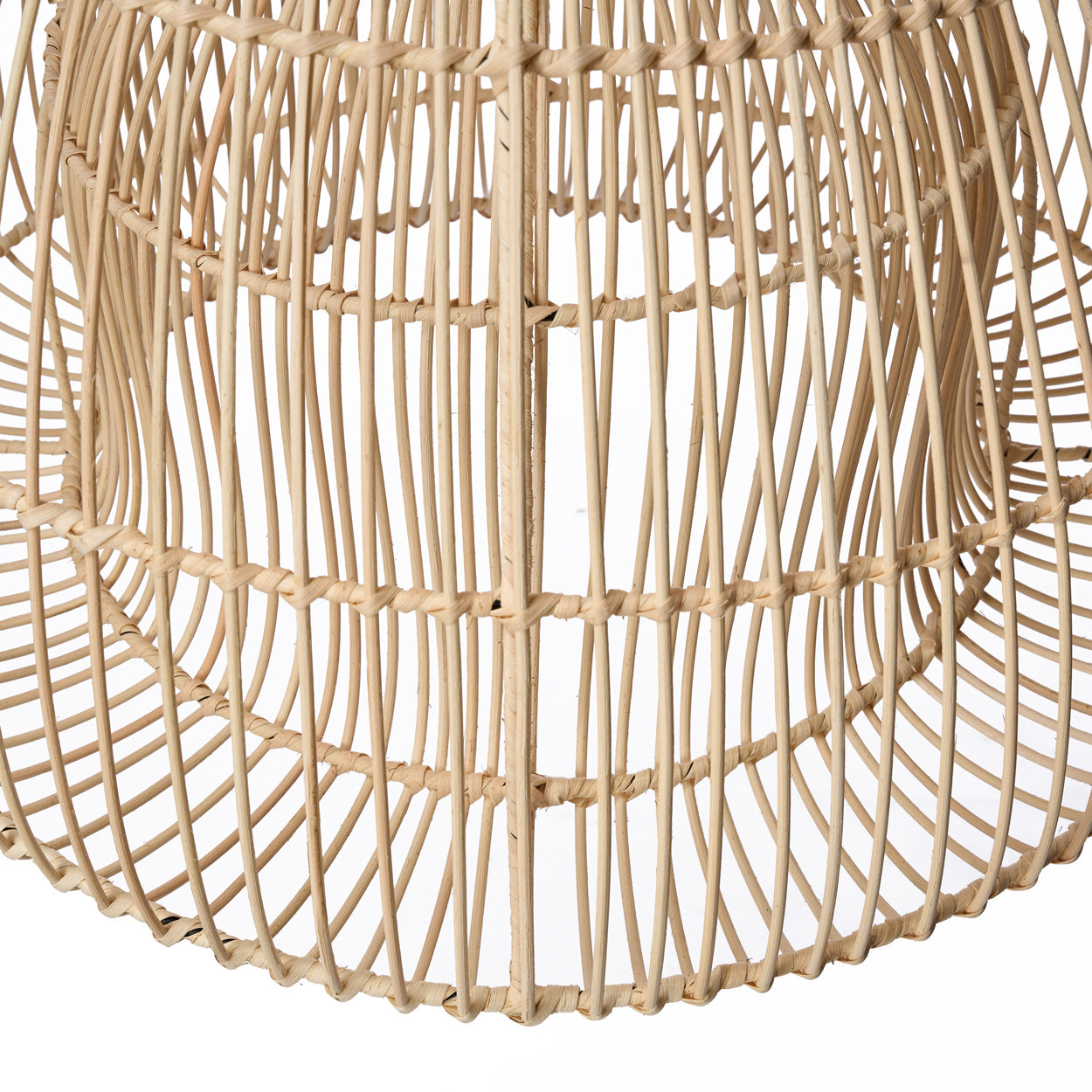 Abat-jour de suspension Matcha Whisk en rotin naturel 50 cm, vue 7