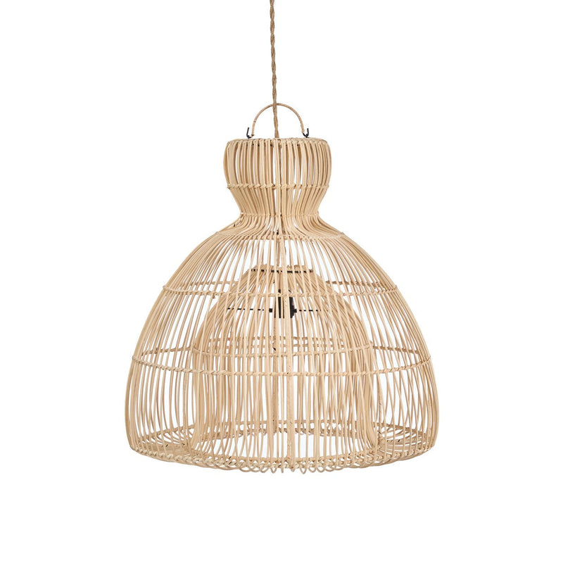 Dimensions Abat-jour de suspension Matcha Whisk en rotin naturel 50 cm