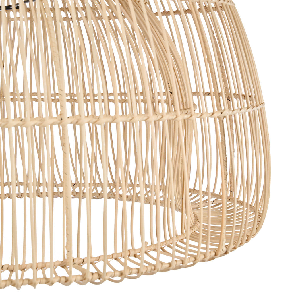 Abat-jour de suspension Matcha Whisk en rotin naturel 82 cm, vue 7