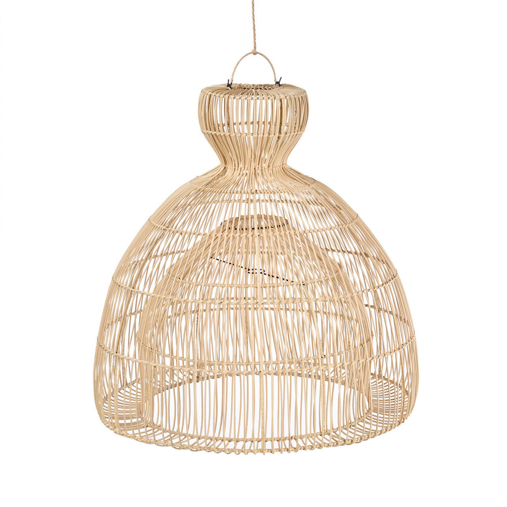 Abat-jour de suspension Matcha Whisk en rotin naturel 82 cm