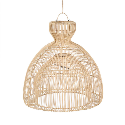 Abat-jour de suspension Matcha Whisk en rotin naturel 82 cm