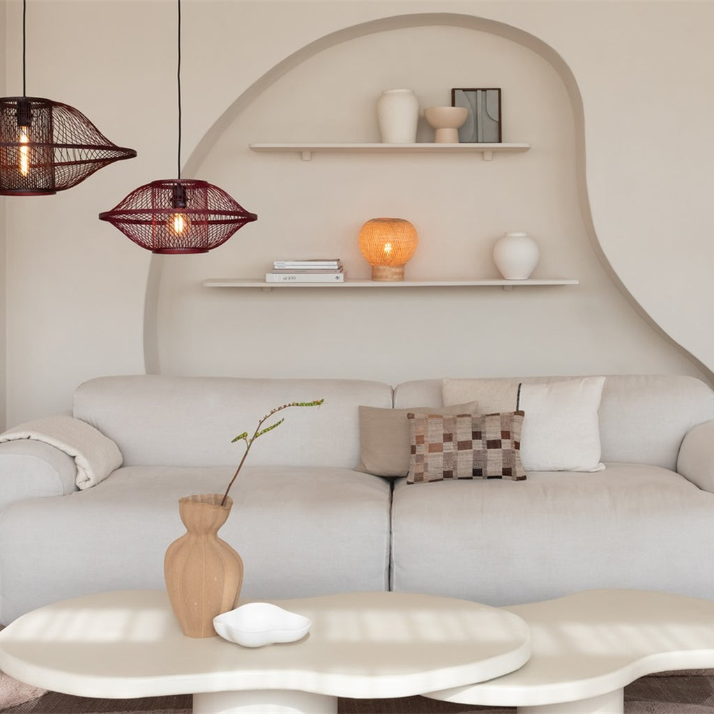 Suspension Maui bambou bordeaux 70 cm E27, vue 7