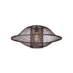 Suspension Maui bambou bordeaux 70 cm E27
