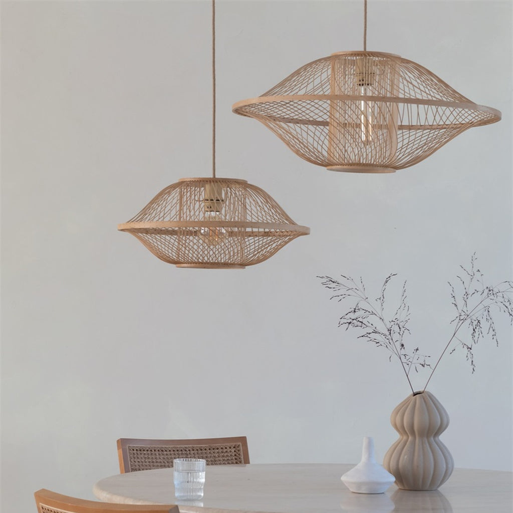 Suspension Maui bambou naturel 50 cm E27, vue 4