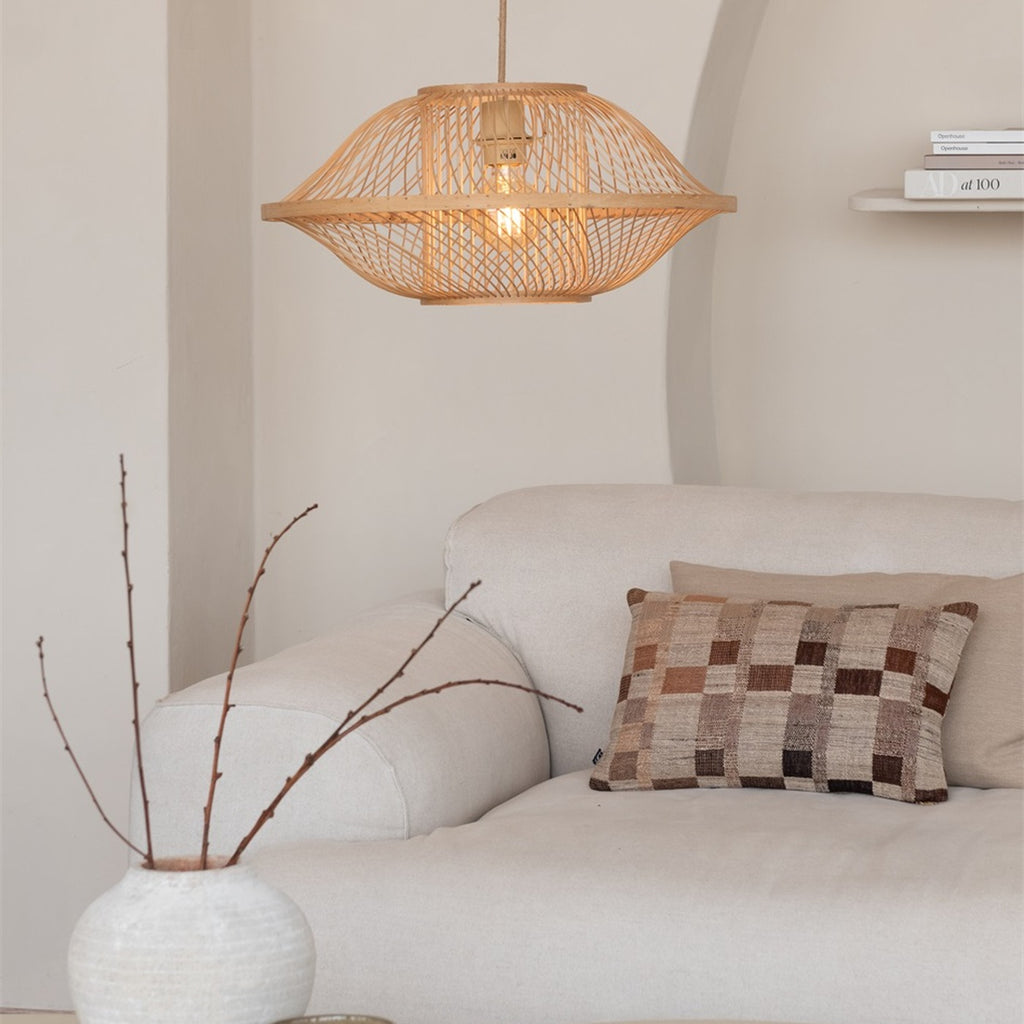 Suspension Maui bambou naturel 50 cm E27, vue 8