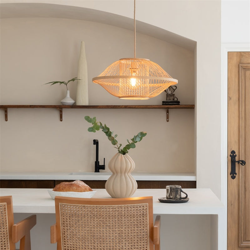 Dimensions Suspension Maui bambou naturel 50 cm E27