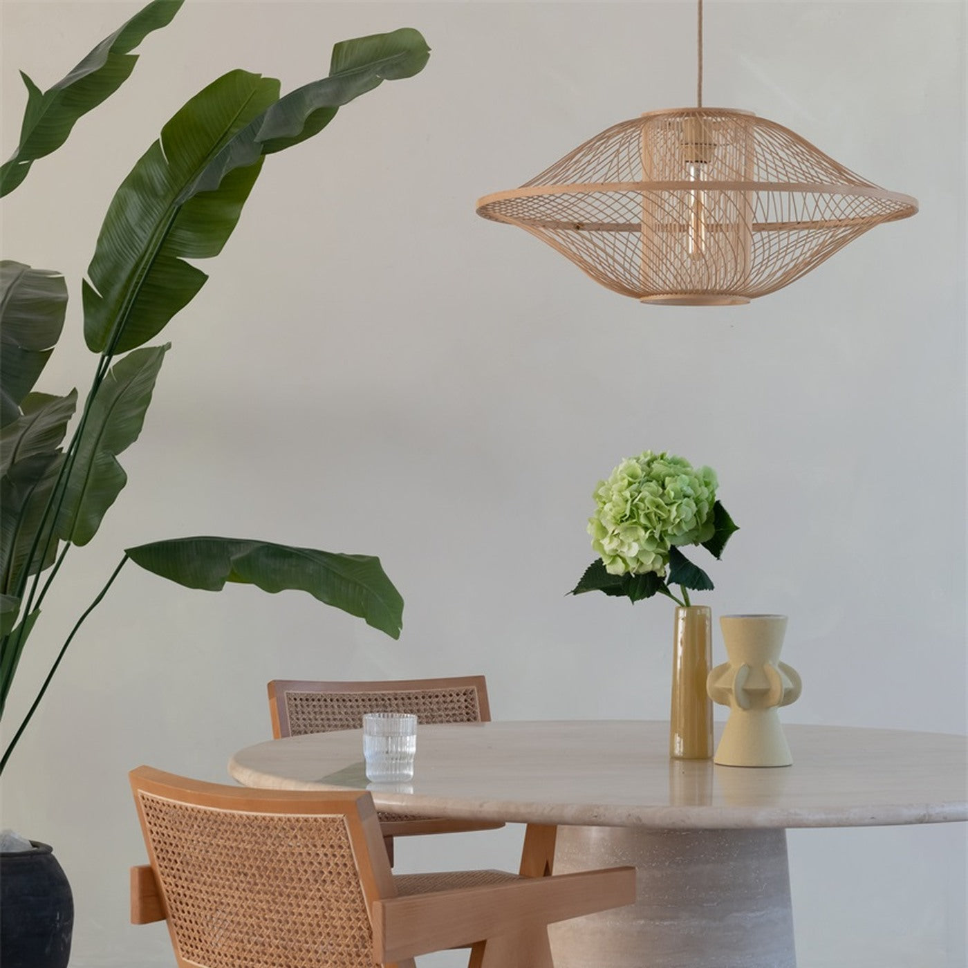 Suspension Maui bambou naturel 70 cm E27, vue 2