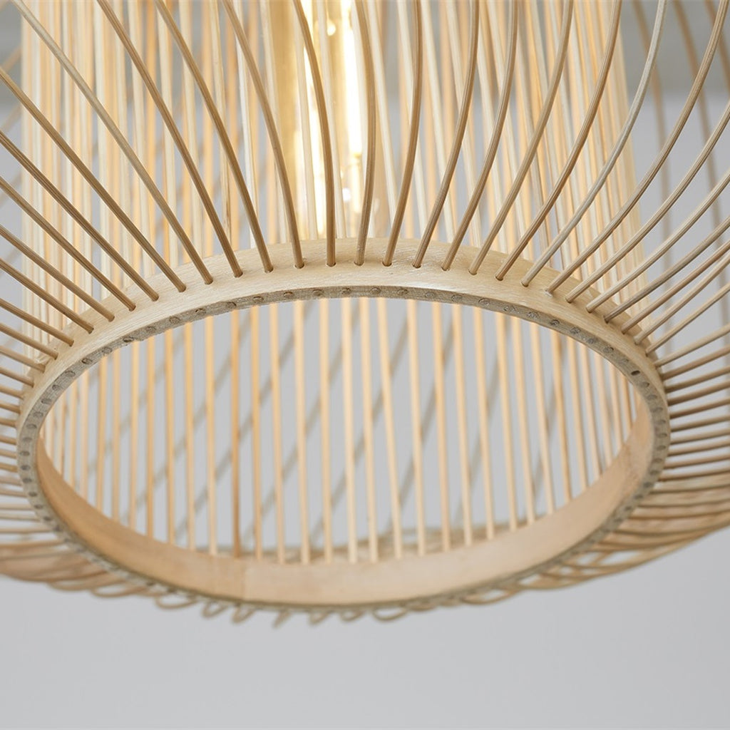 Suspension Maui bambou naturel 70 cm E27, vue 6