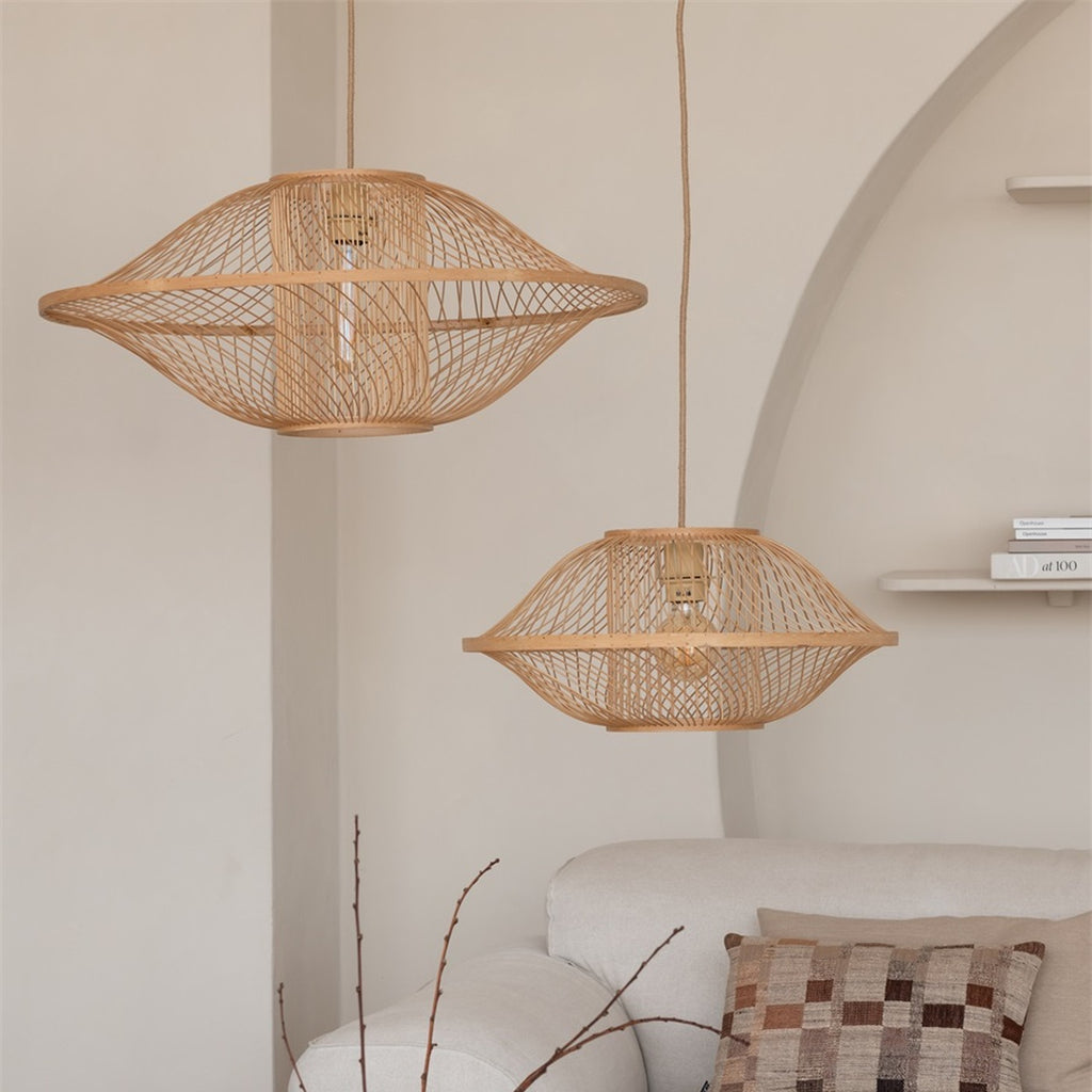 Suspension Maui bambou naturel 70 cm E27, vue 9
