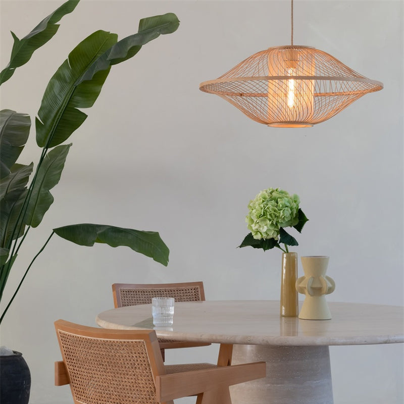 Dimensions Suspension Maui bambou naturel 70 cm E27