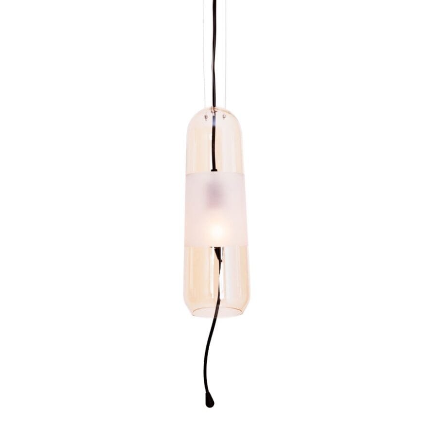 Suspension Mauri verre ambré E14, vue 4