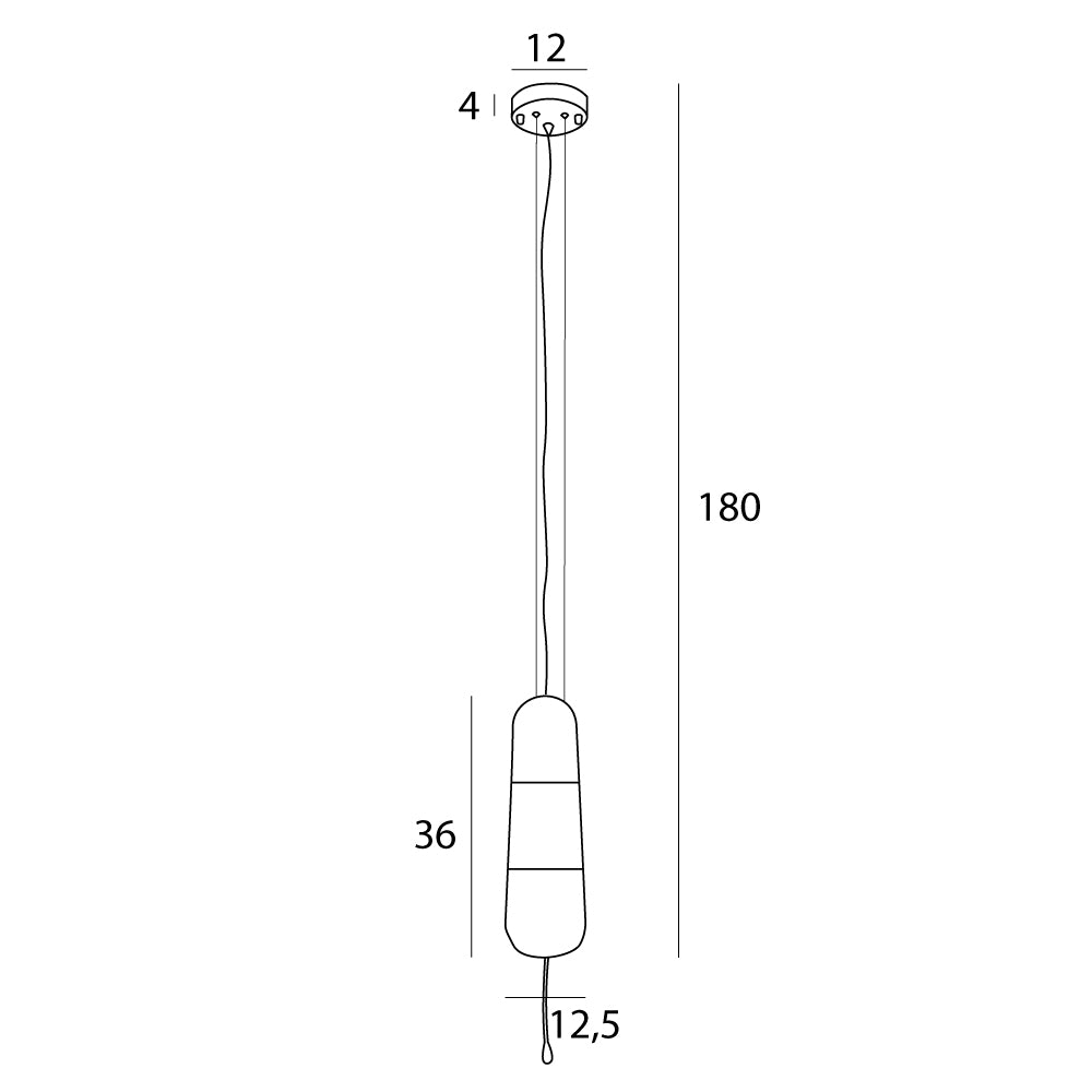 Suspension Mauri verre fumé E14, vue 4