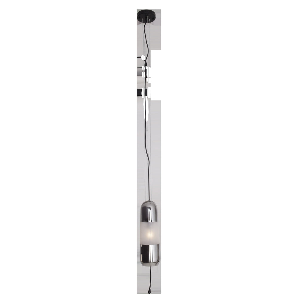 Suspension Mauri verre fumé E14