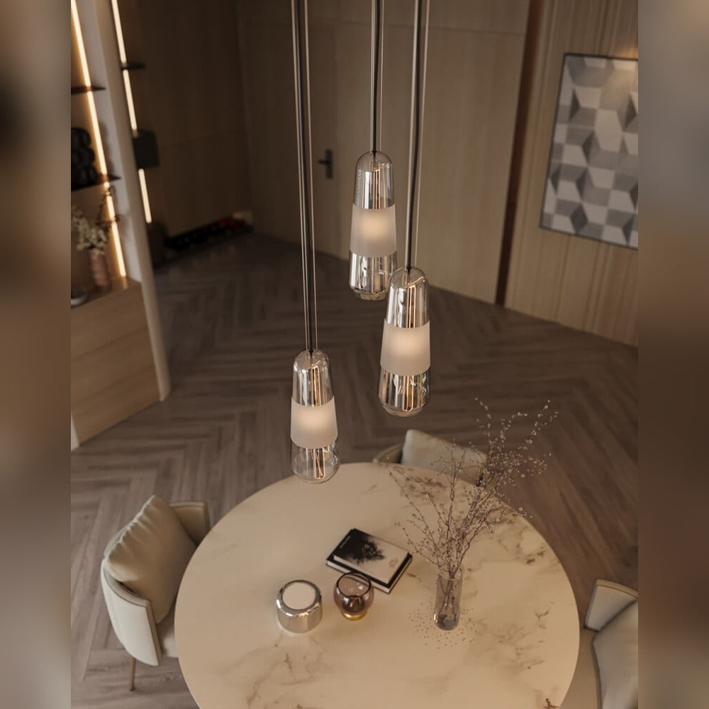 Suspension Mauri verre fumé E14, vue 2