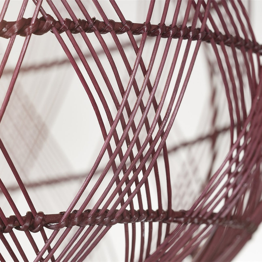 Suspension Mendoza bambou bordeaux 35 cm E27, vue 6