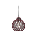 Suspension Mendoza bambou bordeaux 35 cm E27