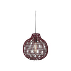 Suspension Mendoza bambou bordeaux 35 cm E27