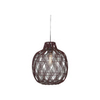 Suspension Mendoza bambou bordeaux 40 cm E27