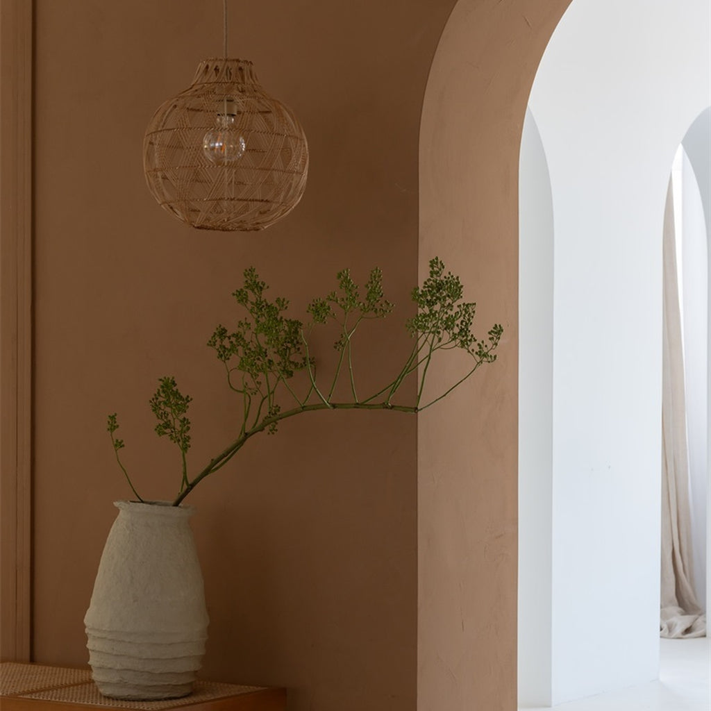 Suspension Mendoza bambou naturel 35 cm E27, vue 4