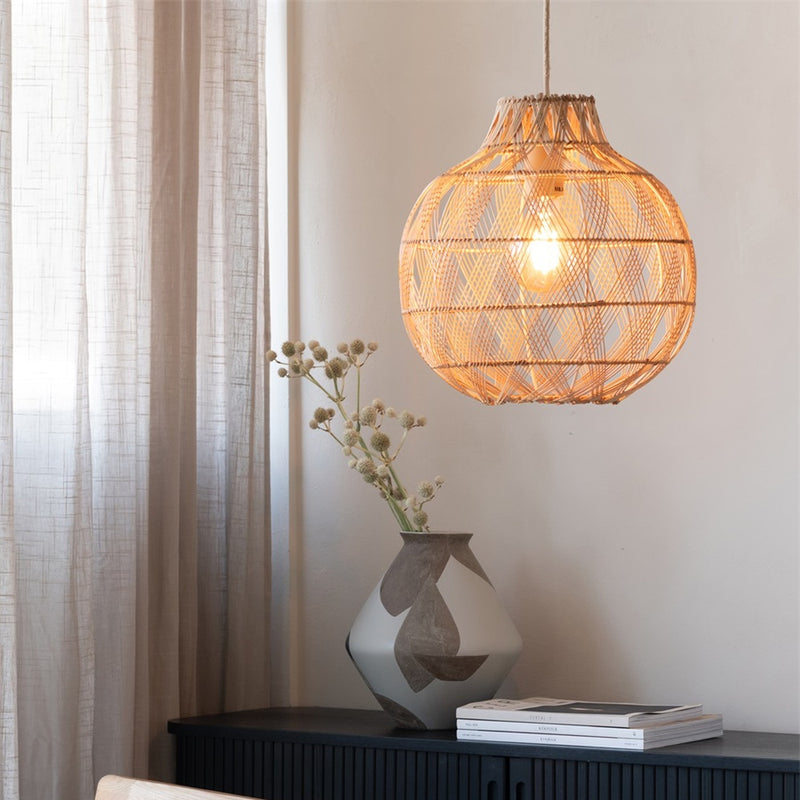 Dimensions Suspension Mendoza bambou naturel 35 cm E27