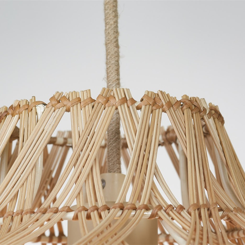 Suspension Mendoza bambou naturel 40 cm E27, vue 9