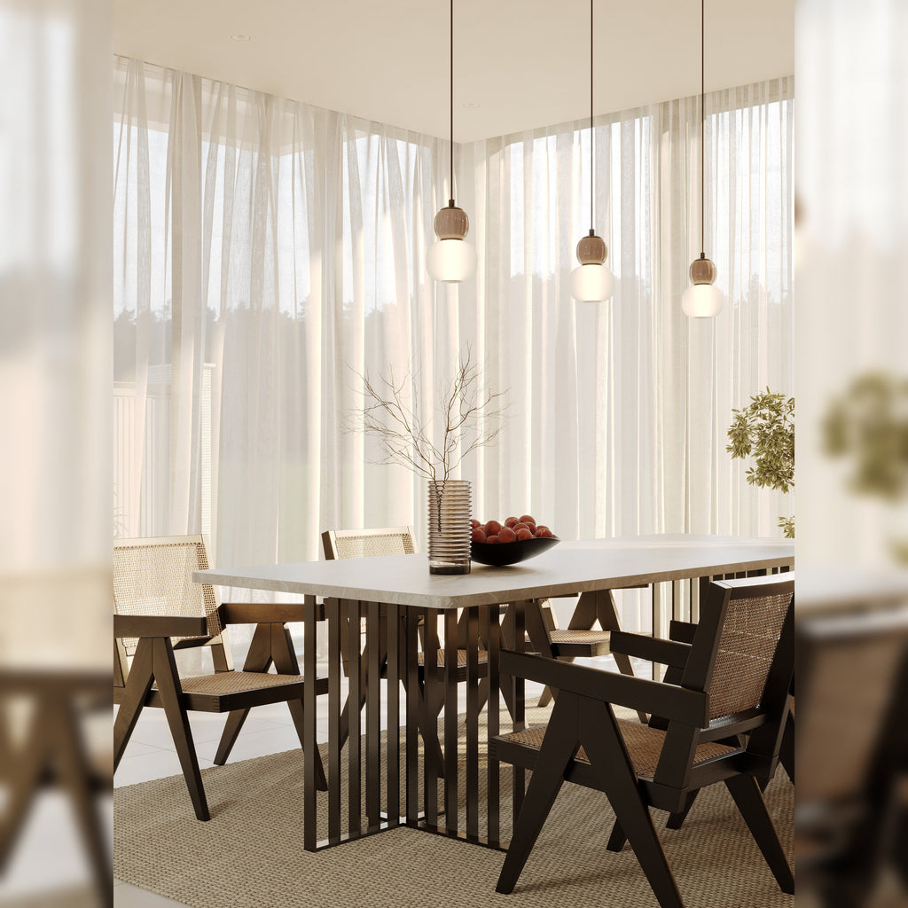 Suspension Modern 5 W beige, vue 2