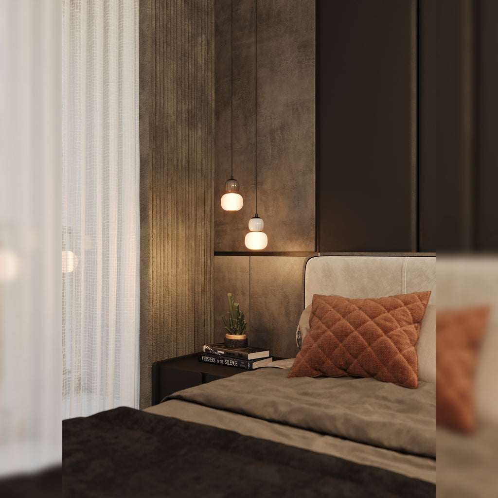 Suspension Modern 5 W blanche, vue 2