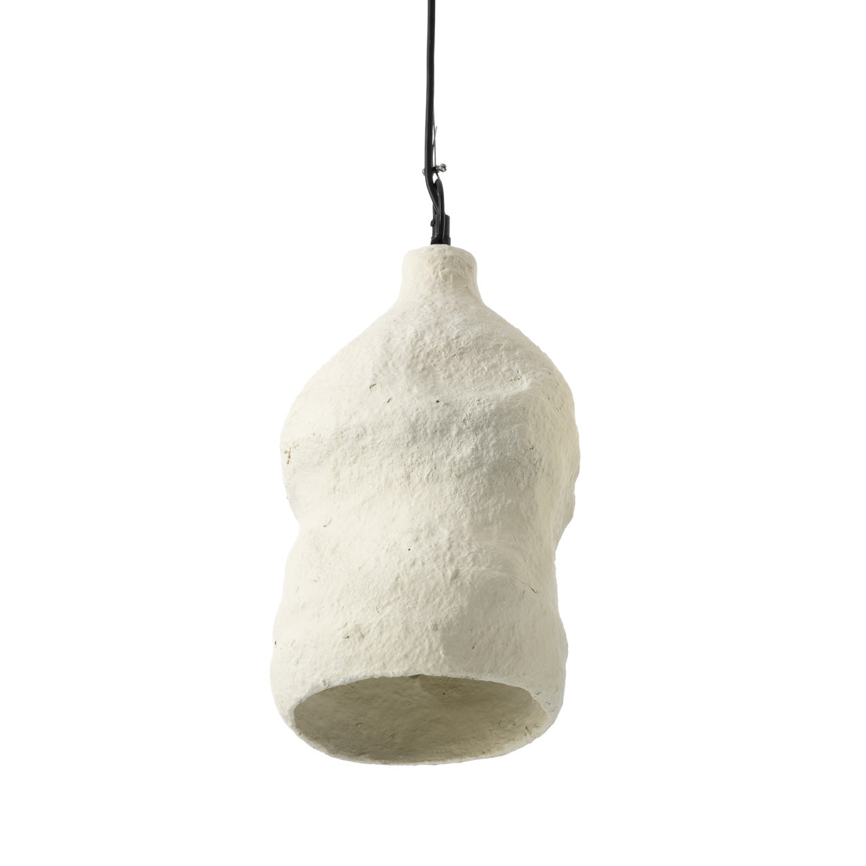 Suspension Moloko en papier mâché blanc 21 cm en situation