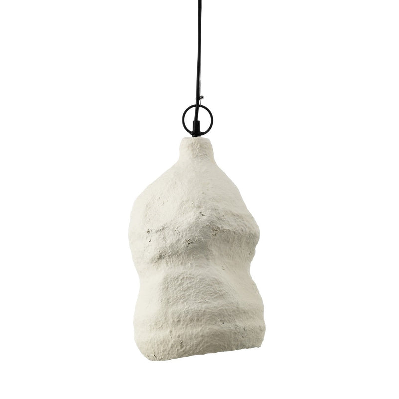Dimensions Suspension Moloko en papier mâché blanc 21 cm