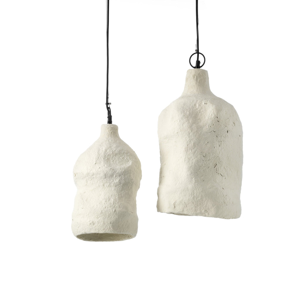 Suspension Moloko en papier mâché blanc 28 cm, vue 3