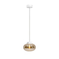 Suspension Moonstone verre ambré et marbre blanc E27