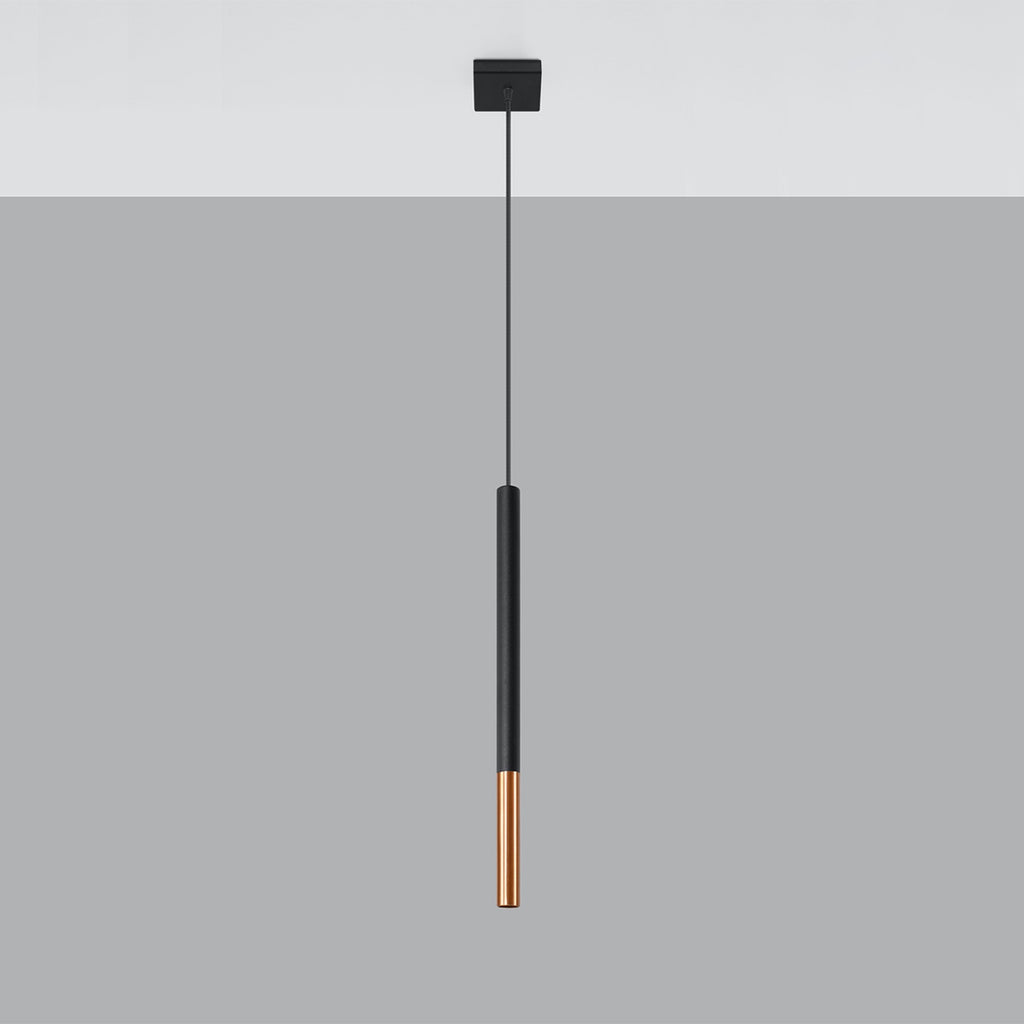 Suspension Mozaica 1, détail de la pointe cuivre effilée