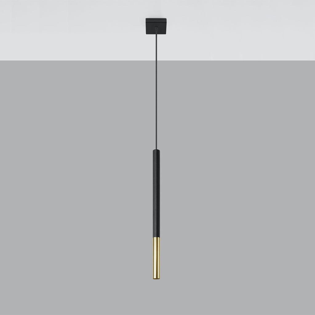 Suspension Mozaica 1, détail de la pointe doré effilée