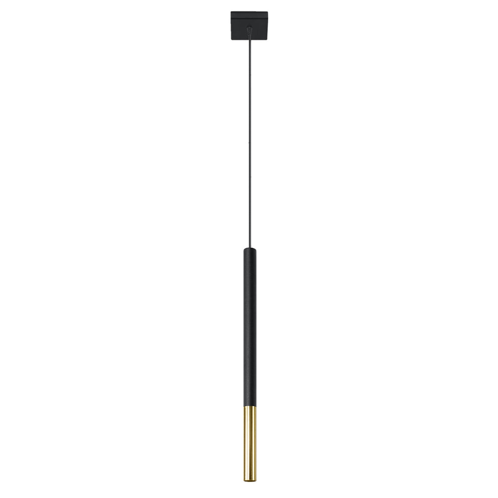 Suspension Mozaica 1 acier noir et doré G9