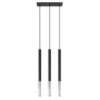 Suspension Mozaica 3 en ligne acier noir et chrome G9