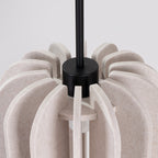 Suspension Mula 27 feutre beige E27, gros plan