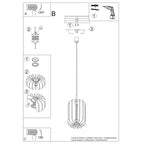 Notice de montage : Suspension Mula 27 feutre beige E27