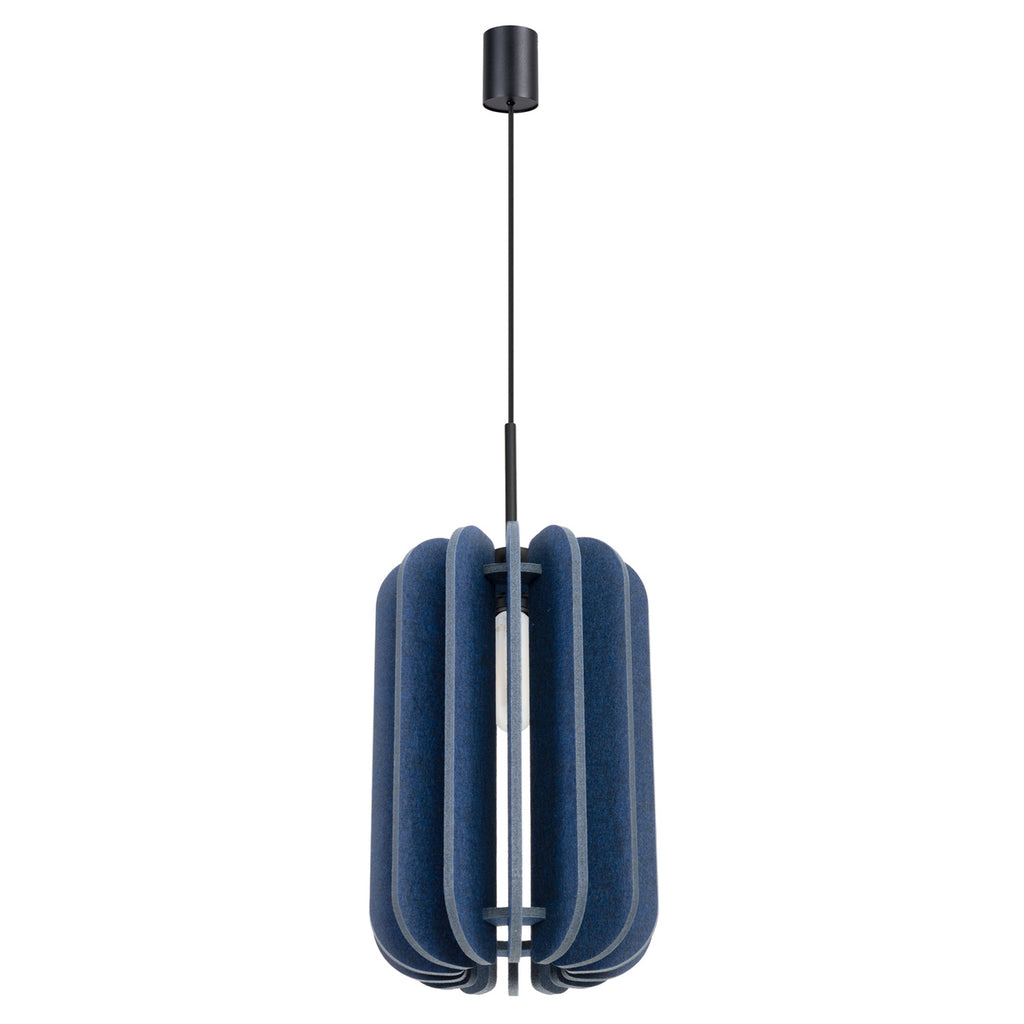 Suspension Mula 27 feutre bleu marine E27