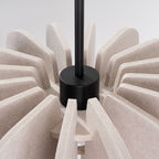 Suspension Mula 45 feutre beige E27, gros plan