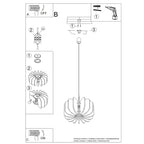 Notice de montage : Suspension Mula 45 feutre beige E27