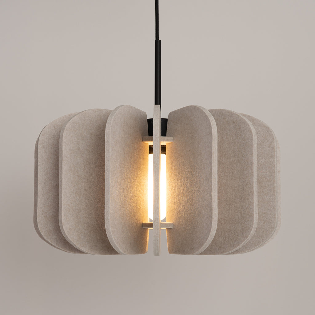 Suspension Mula 45 feutre beige E27, autre vue