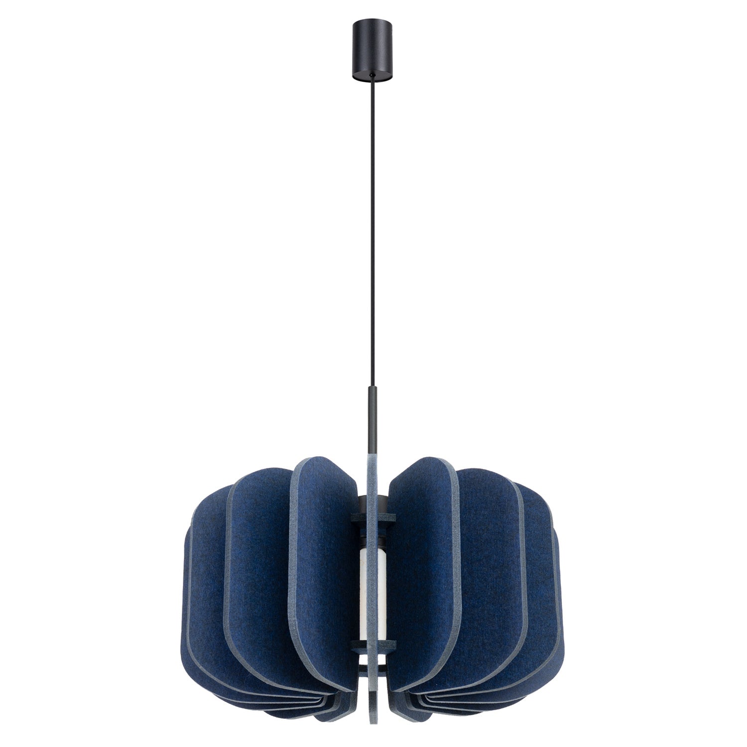 Suspension Mula 45 feutre bleu marine E27