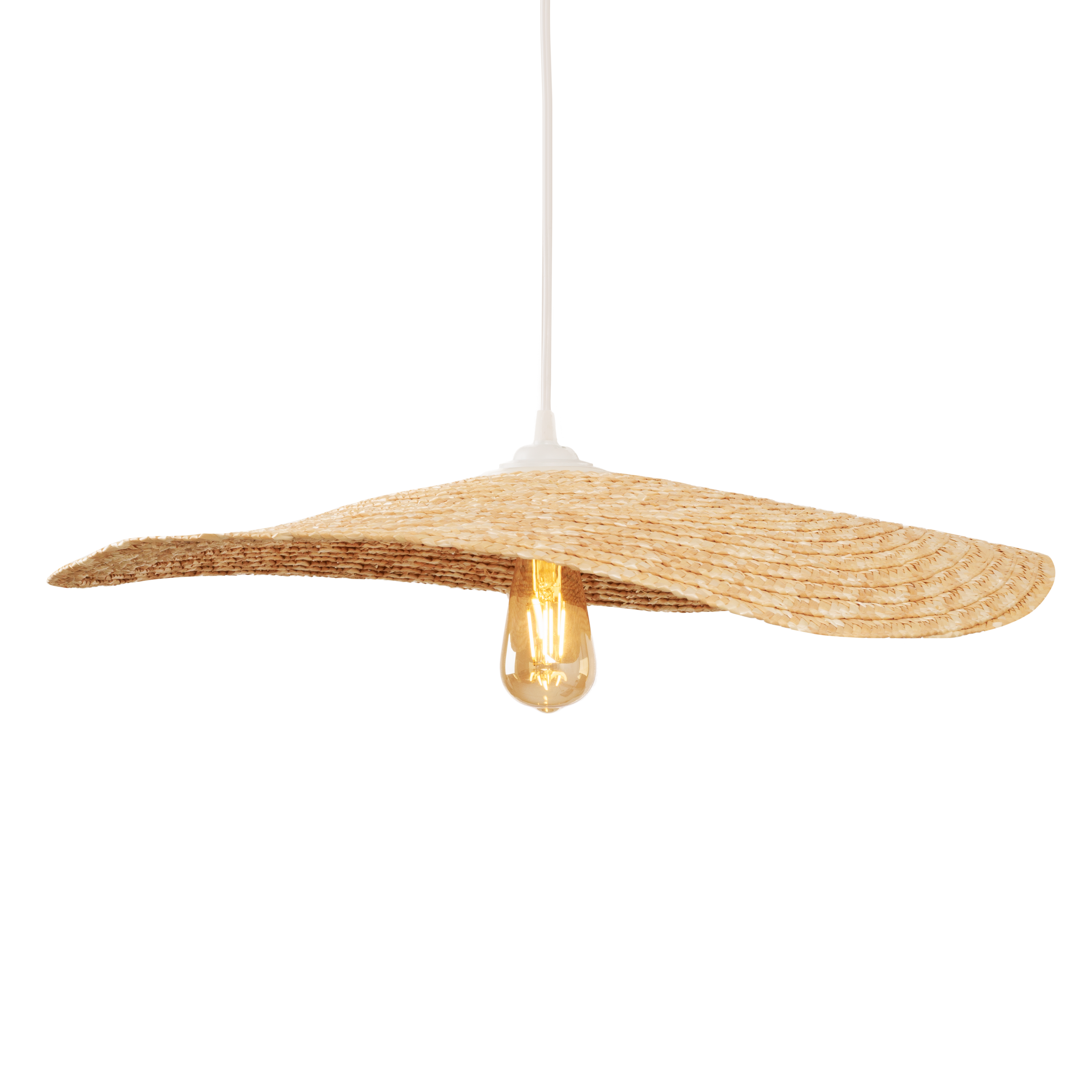 Suspension Nap paille naturel E27, vue 3