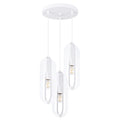 Suspension Nicus 3 en grappe métal blanc E27