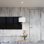 Suspension Nova 30 tissu blanc E27, ambiance chaleureuse