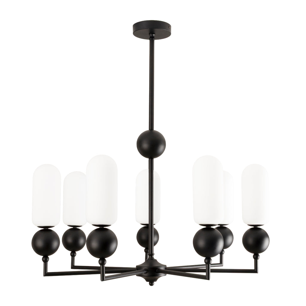 Suspension Nova 7 lumières noire G9