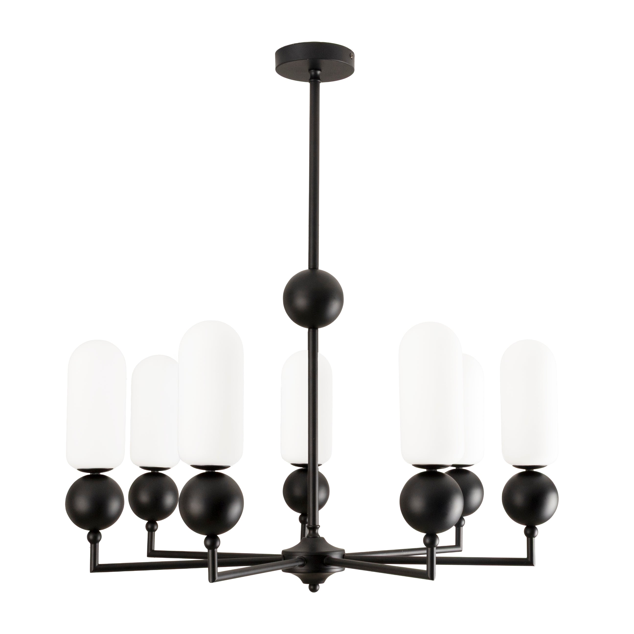 Suspension Nova 7 lumières noire G9